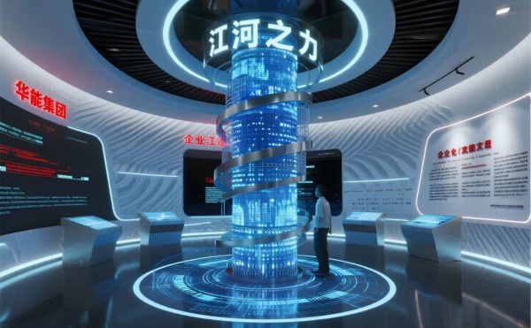 華能環保科技展廳里能摸到風、看到魚，還能穿越到 2050