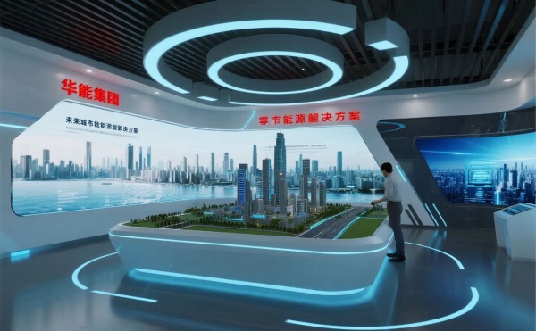 華能環?？萍颊箯d里能摸到風、看到魚，還能穿越到 2050
