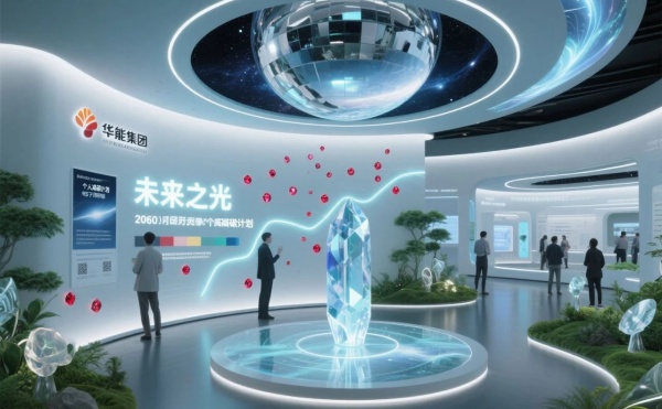 華能環?？萍颊箯d里能摸到風、看到魚，還能穿越到 2050