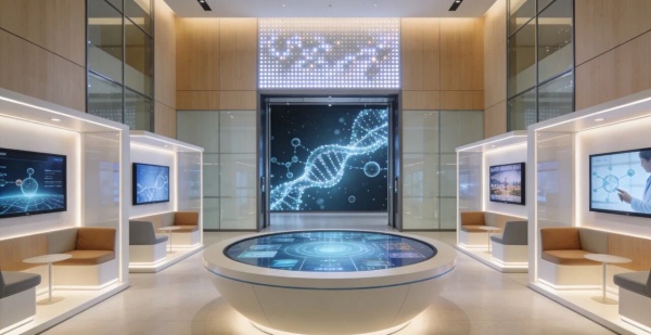 生物醫藥企業展廳設計怎么做才能凸顯專業權威？
