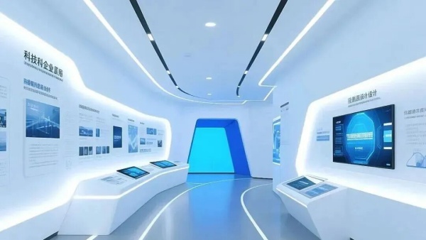 紅韻領航?科技筑夢——黨建與企業文化展廳融合設計